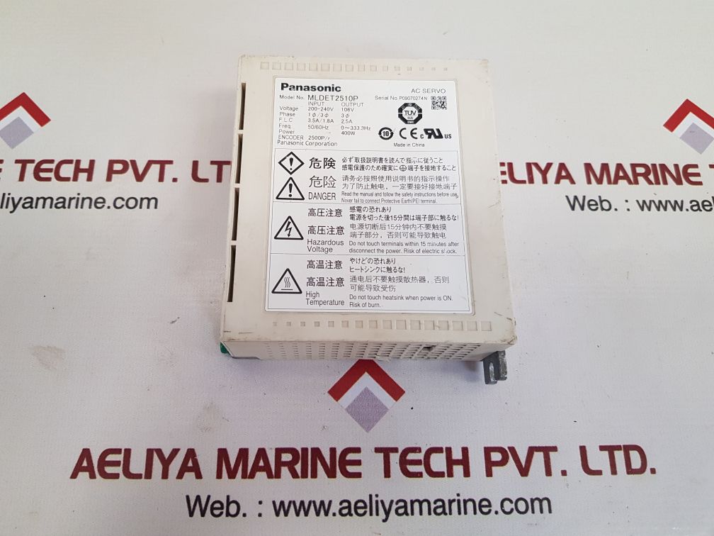 Panasonic mldet2510p ac servo drive