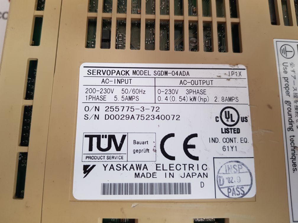 Yaskawa sgdm-04ada servo driver new