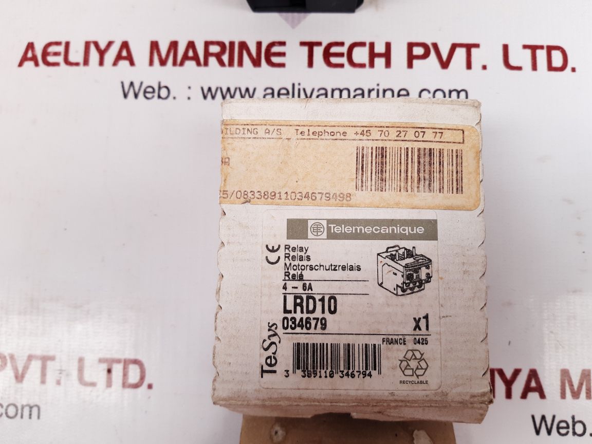 Telemecanique / Schneider lrd 10 thermal overload relay 034679