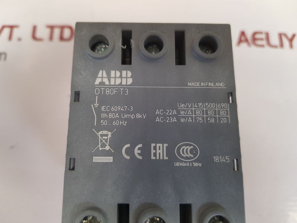 Abb ot80ft3 switch-disconnector 1sca105431r1001