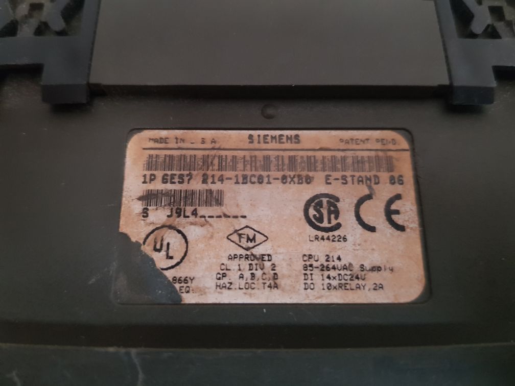 Siemens 6es7 214-1bc01-0xb0 simatic s7-200 plc module 