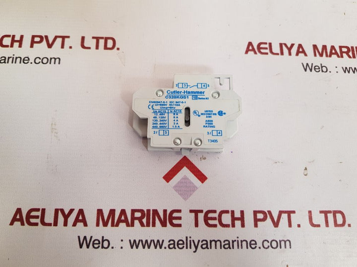 Eaton cutler-hammer c320kgs1 auxiliary contact 