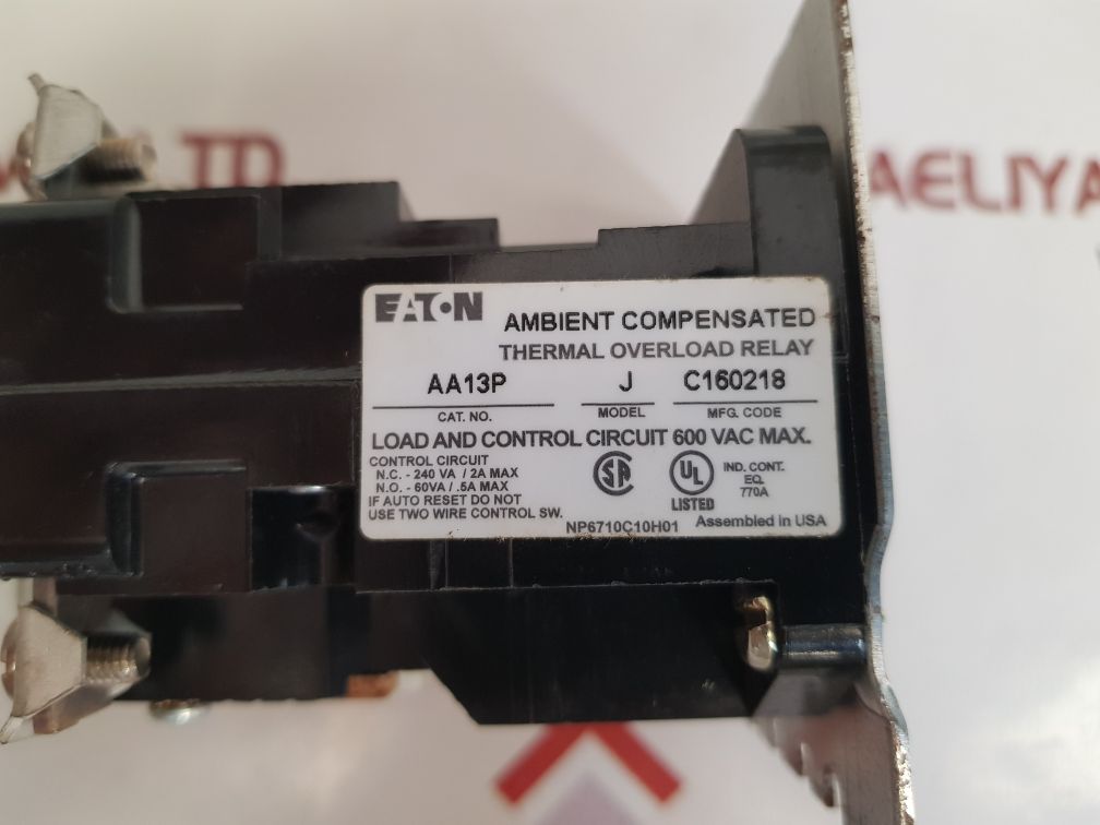 Eaton aa13p thermal overload relay