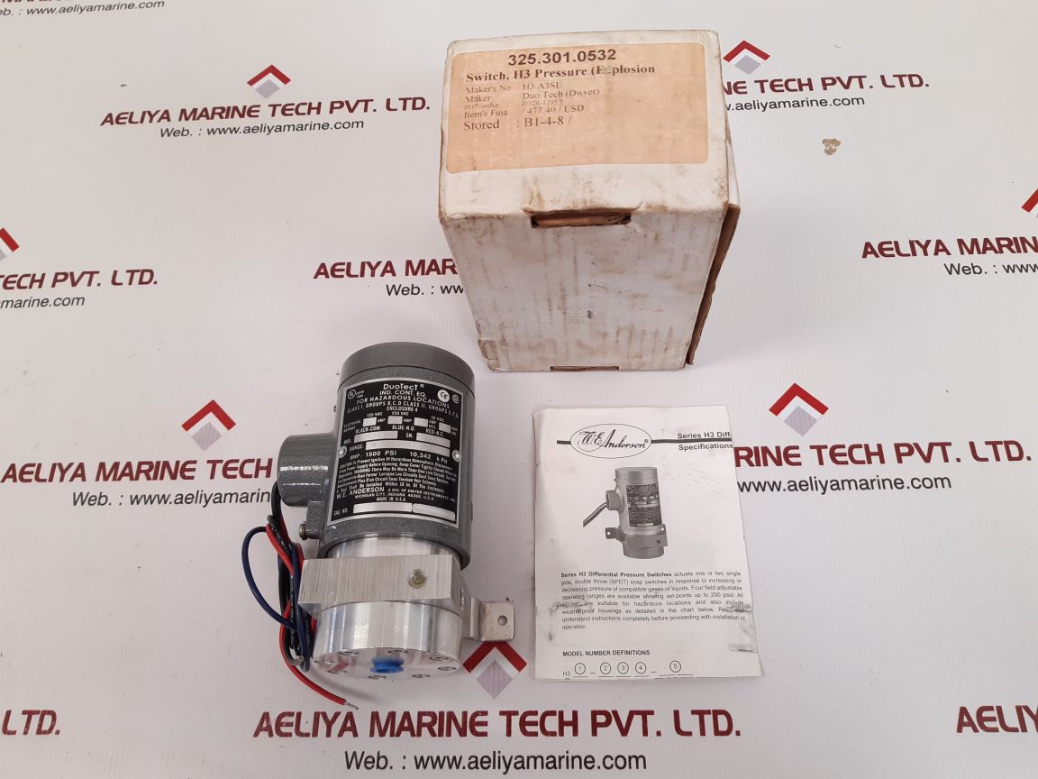 W.e. anderson h3a-3sl differential pressure switch