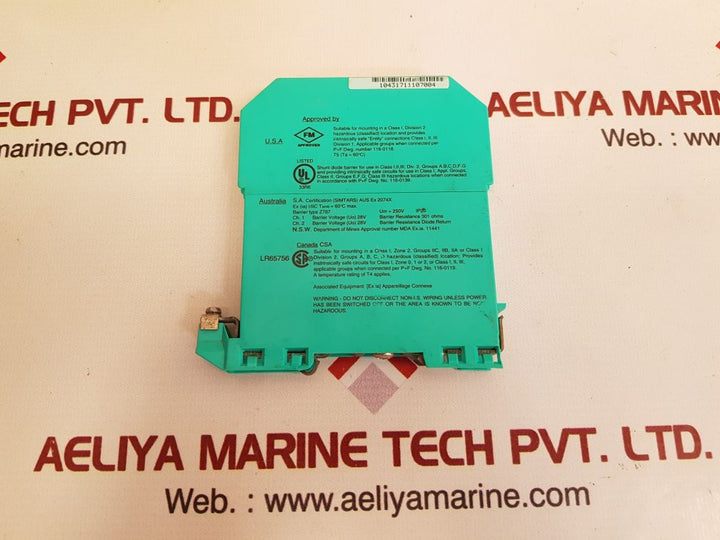 Pepperl+fuchs z787 safe snap barrier 71816 Used