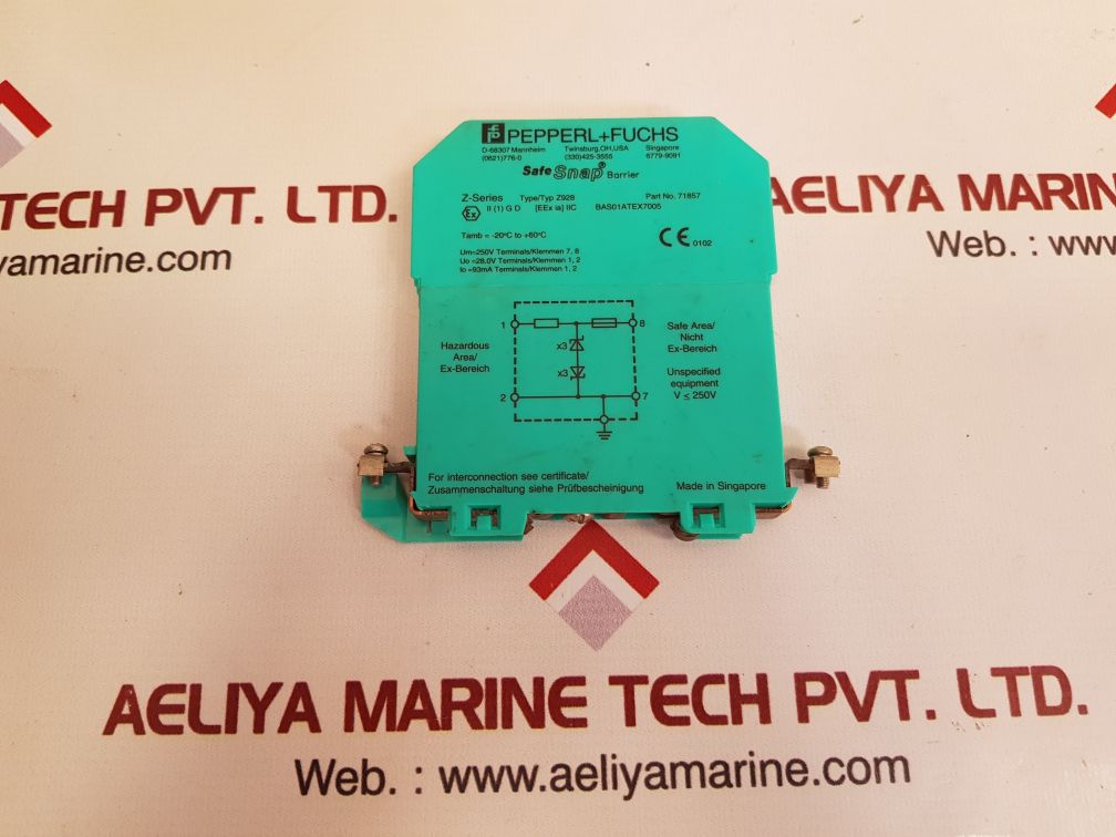 Pepperl+fuchs z928 zener barrier 71857