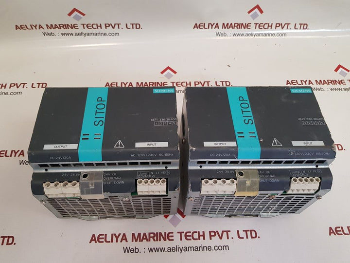 Siemens 6ep1 336-3ba00 sitop power modular 20a ½ ph