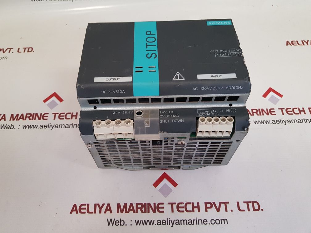 Siemens 6ep1 336-3ba00 sitop power modular 20a ½ ph