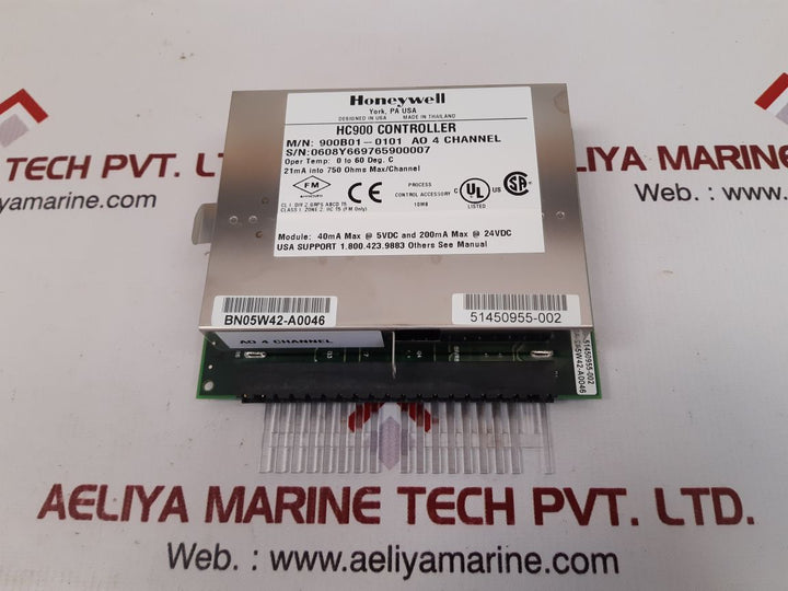 Honeywell 900b01-0101 4 point analog output module