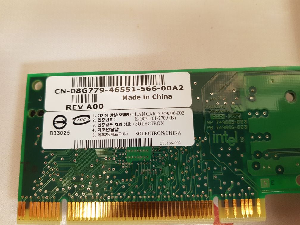 Intel a36225-001 ethernet card 100tx desktop adapter