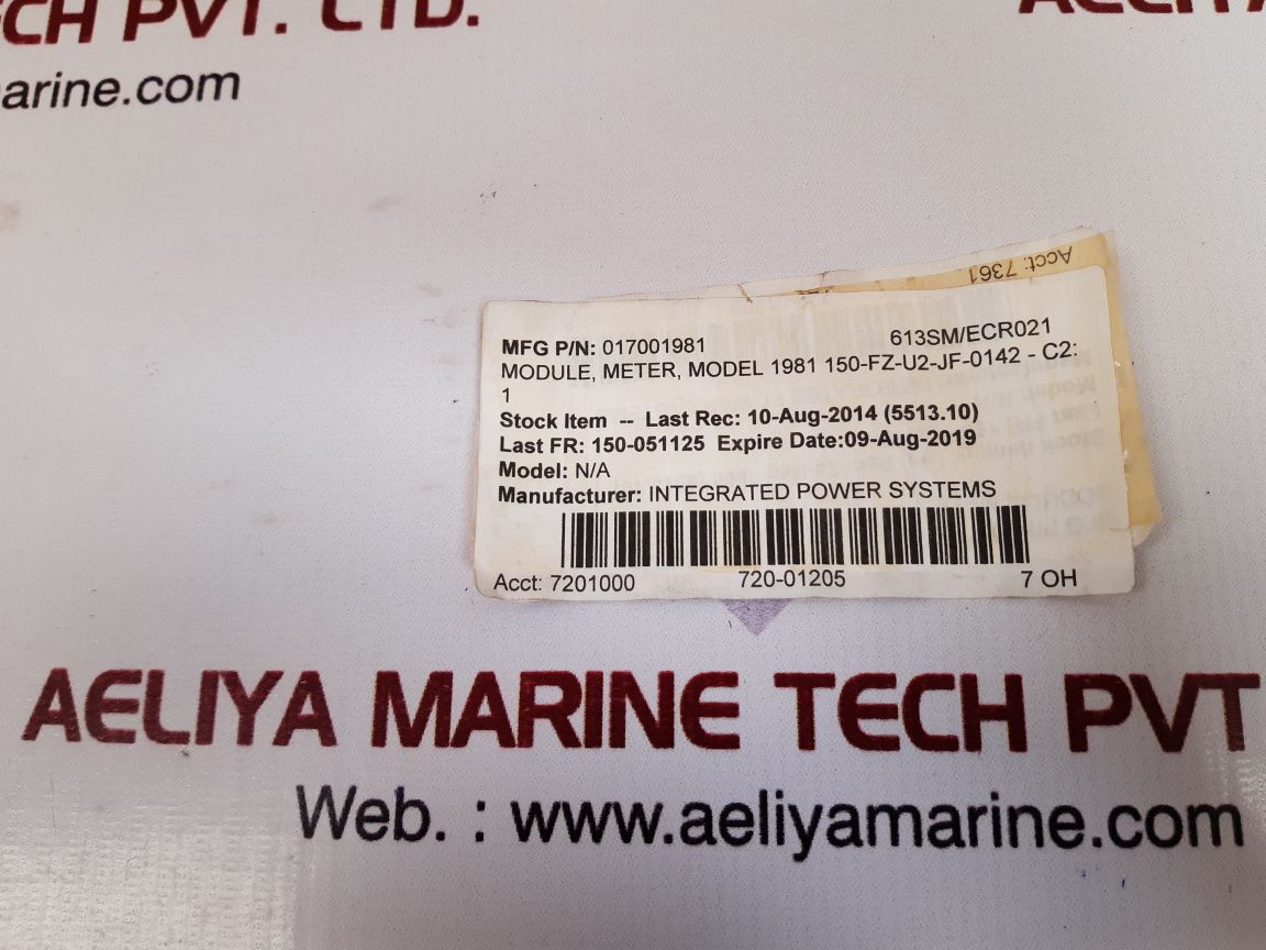 National oilwell 1981 metering module