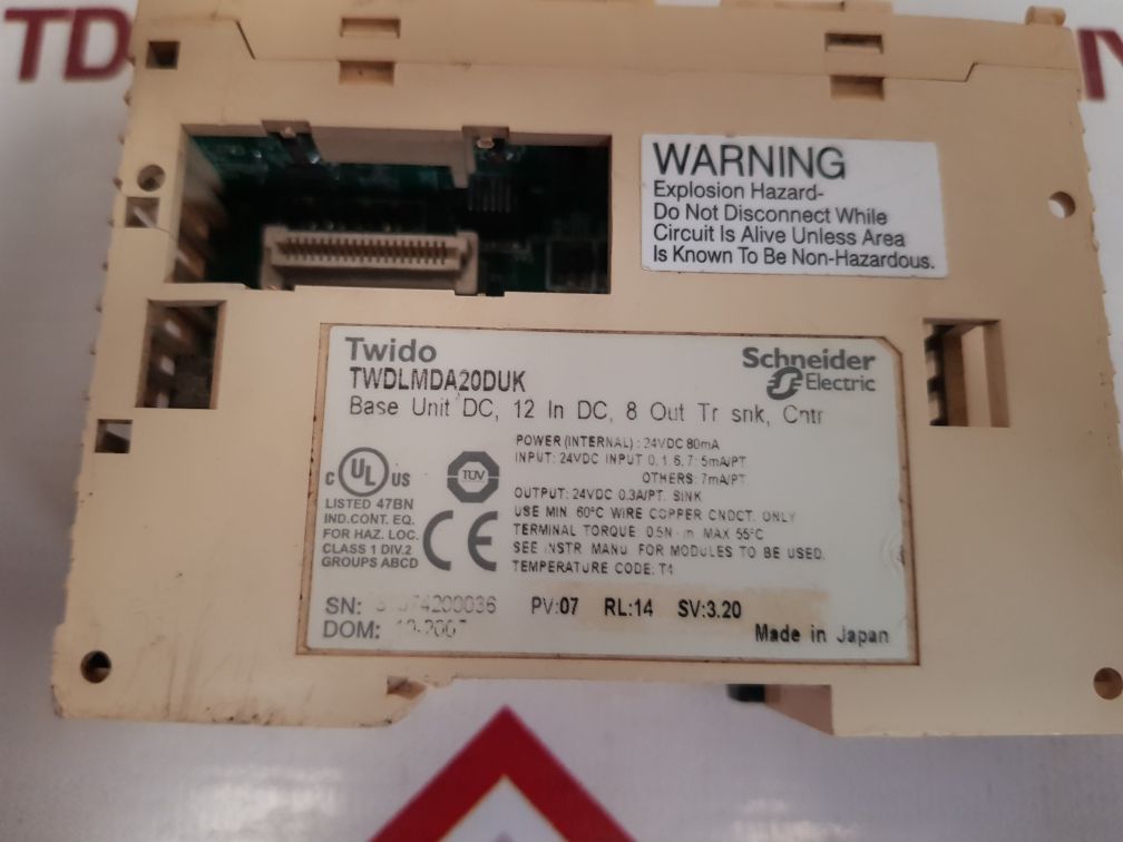 Schneider electric twdlmda20duk extendable plc base unit