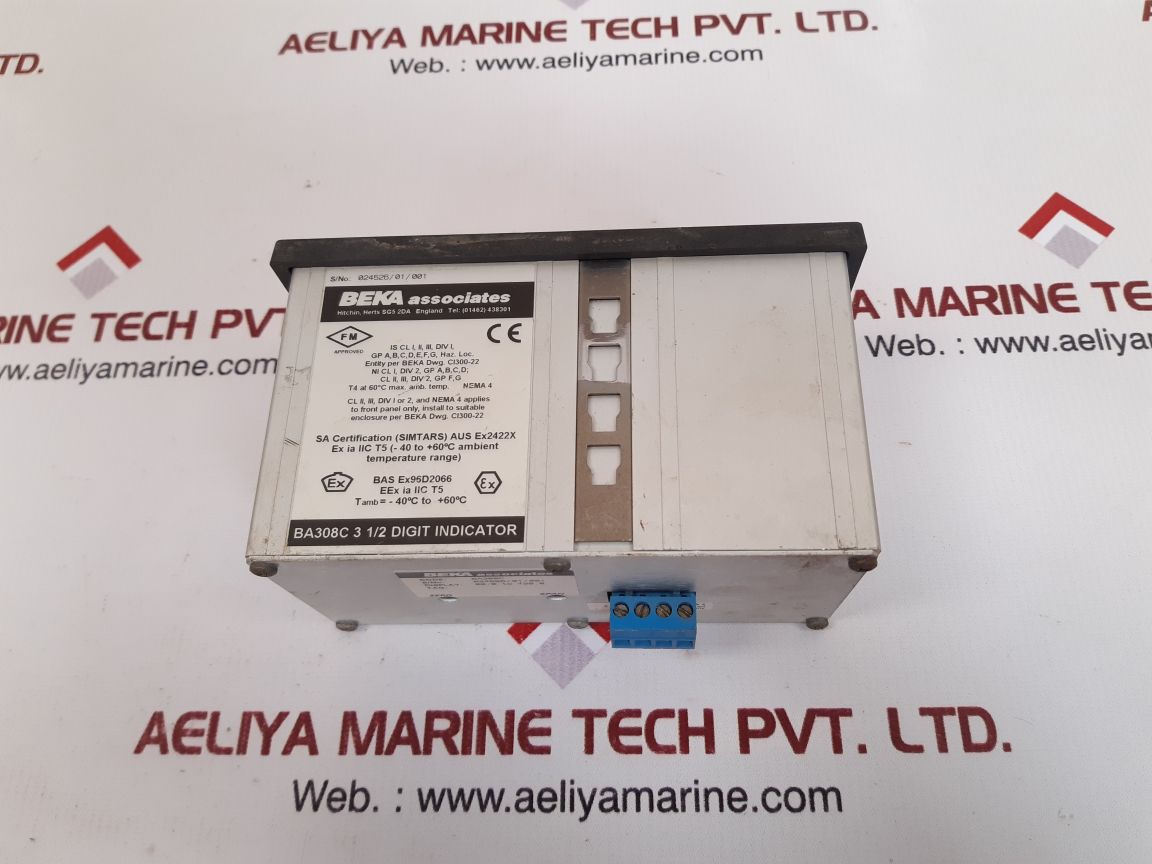 Beka associates ba308c 3 1/2 digit indicator display: 00.0 to 120.0