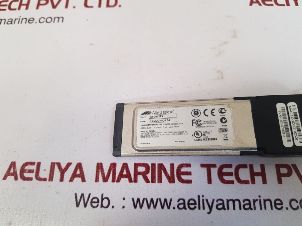 Allied telesis at-2812fx fiber optic card expresscard 100fx 