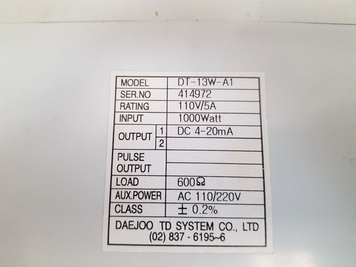 Daejoo dt-13w-a1 watt transducer