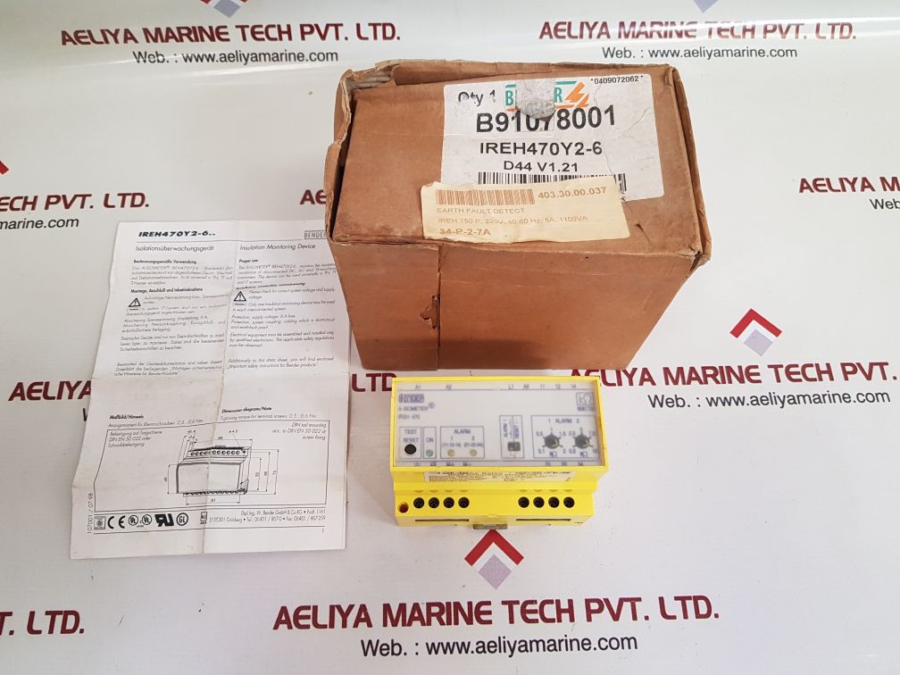 Bender ireh470y2-6 insulation monitoring device b91078001