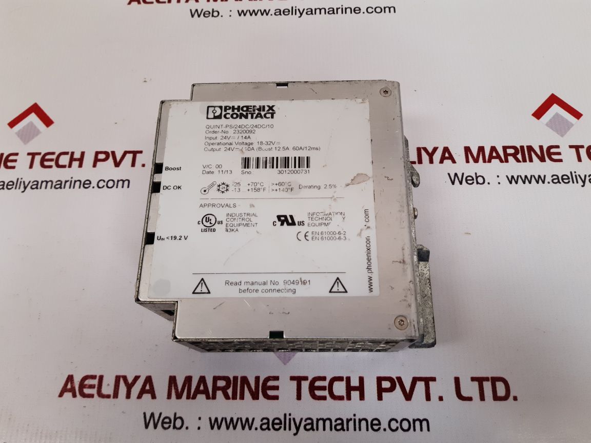 Phoenix contact quint-ps/24dc/24dc/10 power supply 