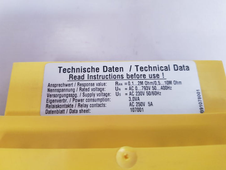 Bender ireh470y2-6 insulation monitoring device b91078001