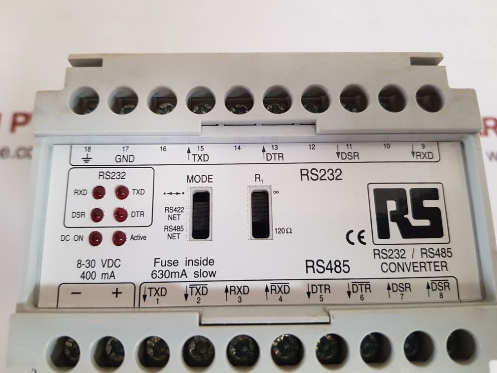 B & r automation rs232/rs485 interface converter