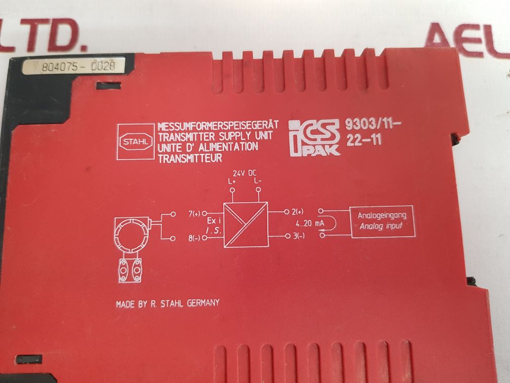 Stahl 9303/11-22-11 icspak transmitter supply unit