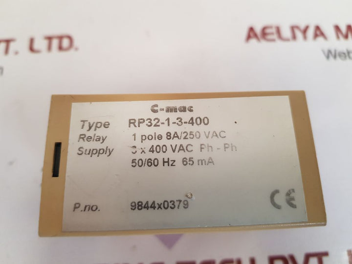C-mac rp32-1-3-400 phase sequence relay 541x0220