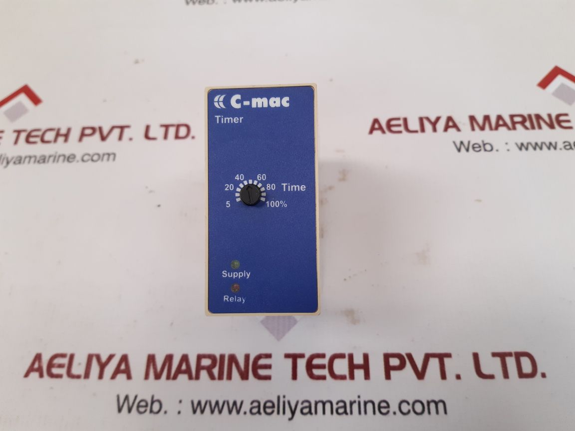 C-mac Rt12.8-2-1-230-60S Timer Relay 2 Pole 5A/250 Vac 1,5-60 Sec ...