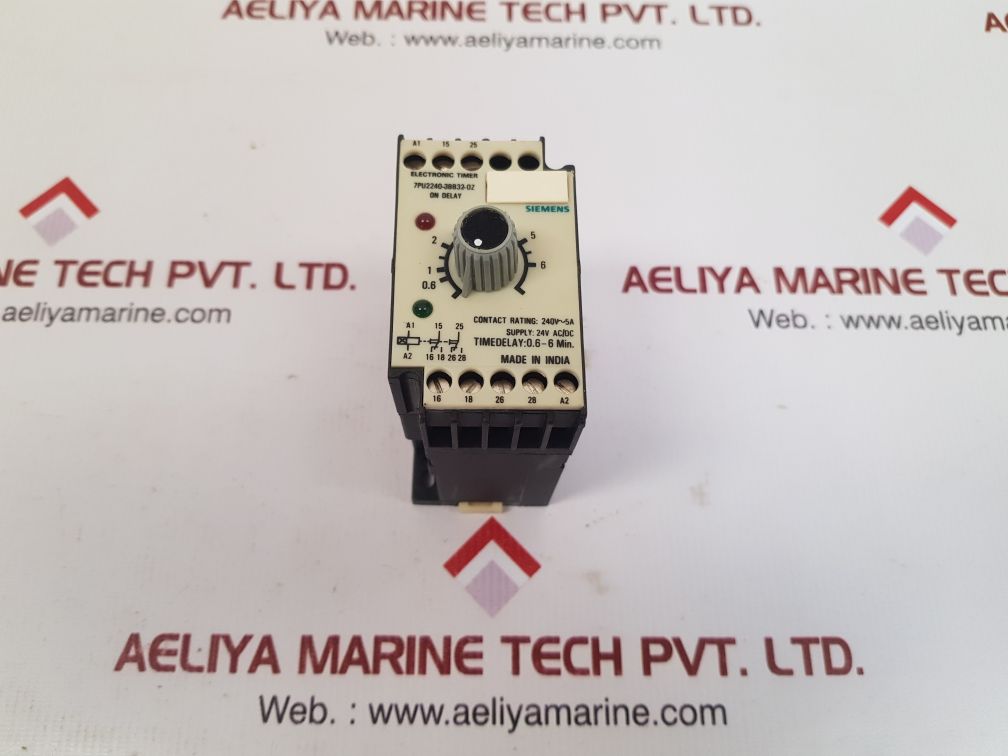 Siemens 7pu2240-3bb32-oz electronic timer 0.6 to 6 min.