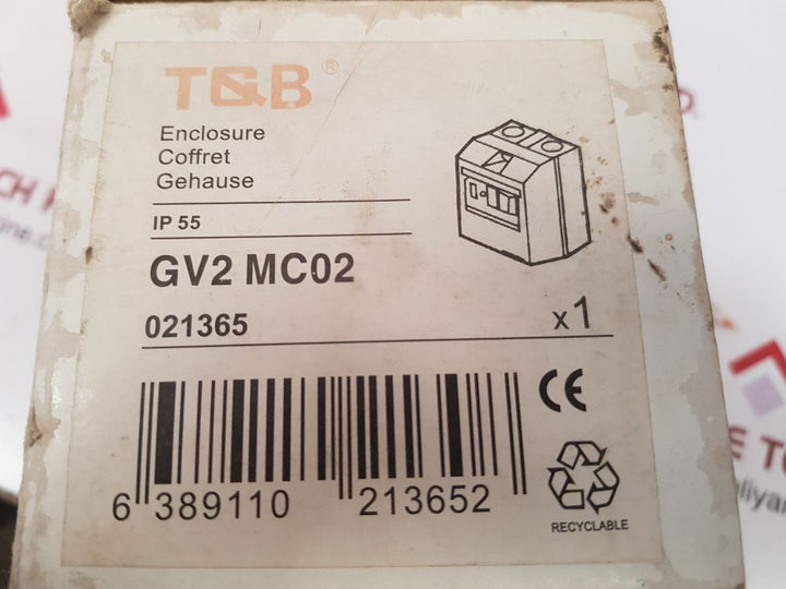 T & b gv2mc02 motor protection circuit breaker