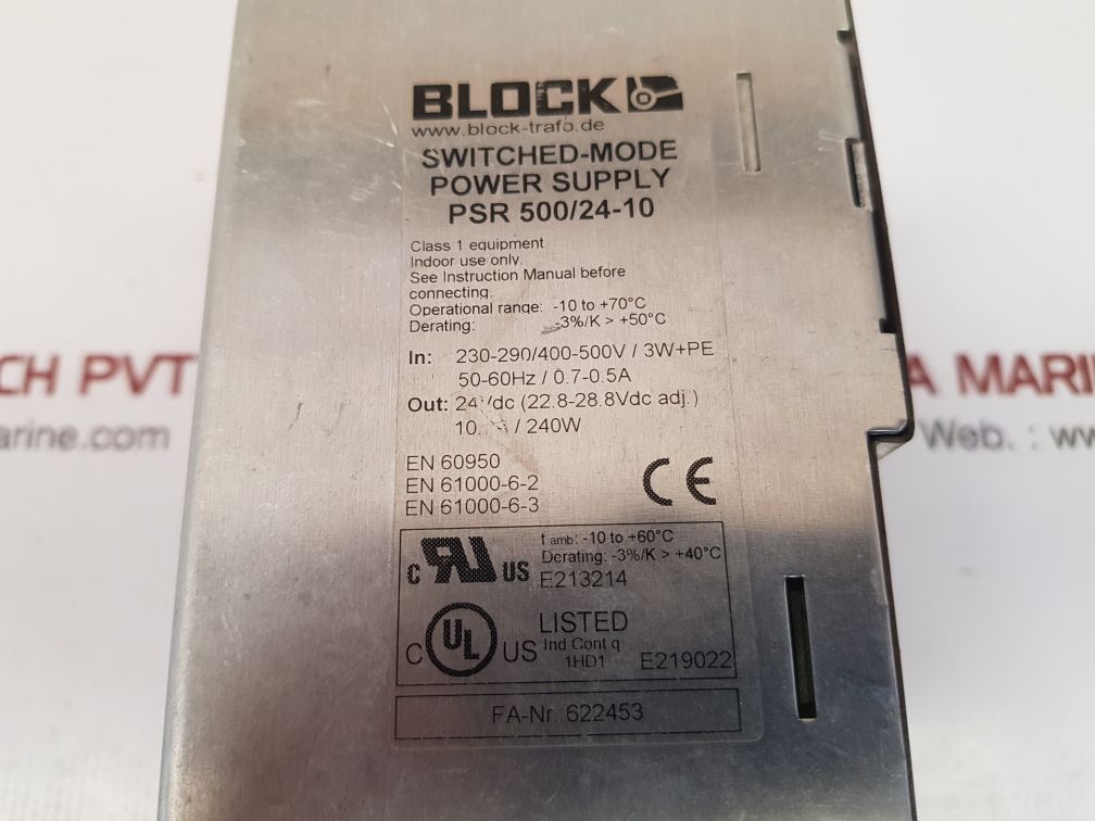 Block psr 500/24-10 switched-mode power supply