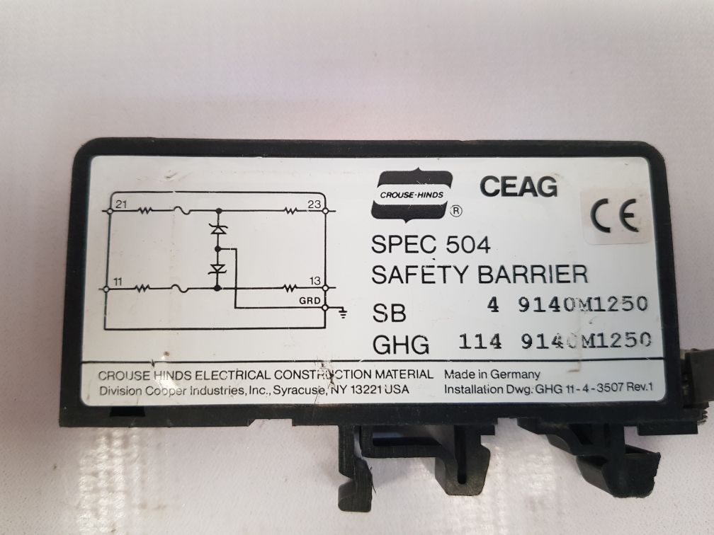 Ceag spec 504 safety barrier ghg1149140m1250