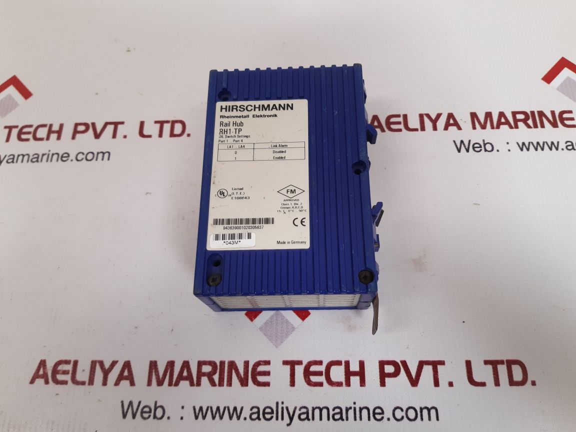 Hirschmann rh1-tp rail hub ethernet switch used