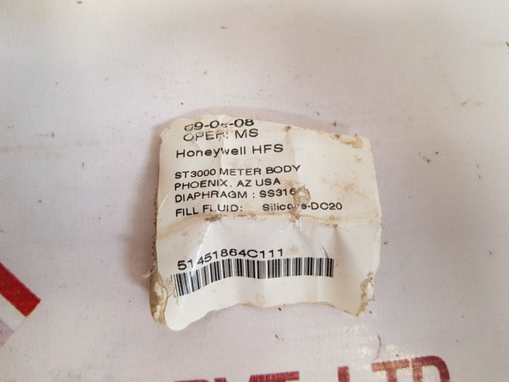 Honeywell 51451864c111 pressure transmitter 