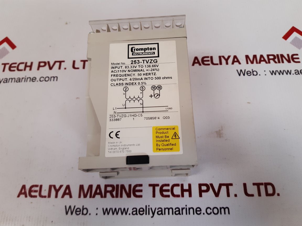 Crompton 253-tvzg ac voltage transducer 253-tvzg-j1hg-c5