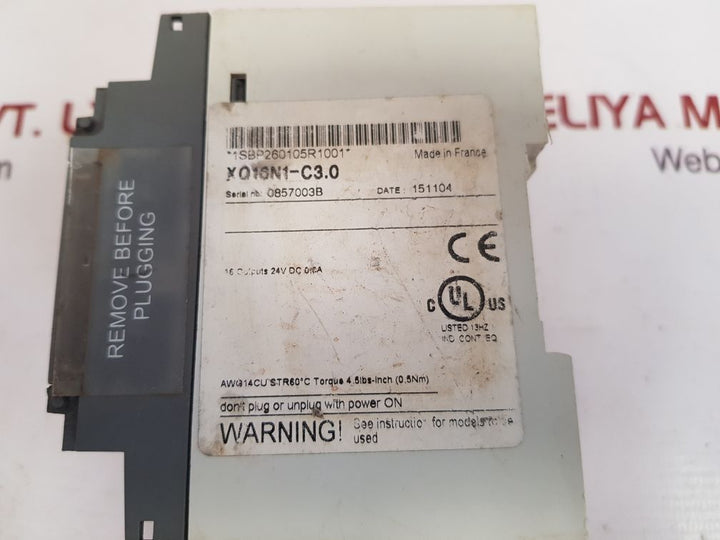 Abb xo16n1-c3.0 digital output module 1sbp260105r1001 Used 