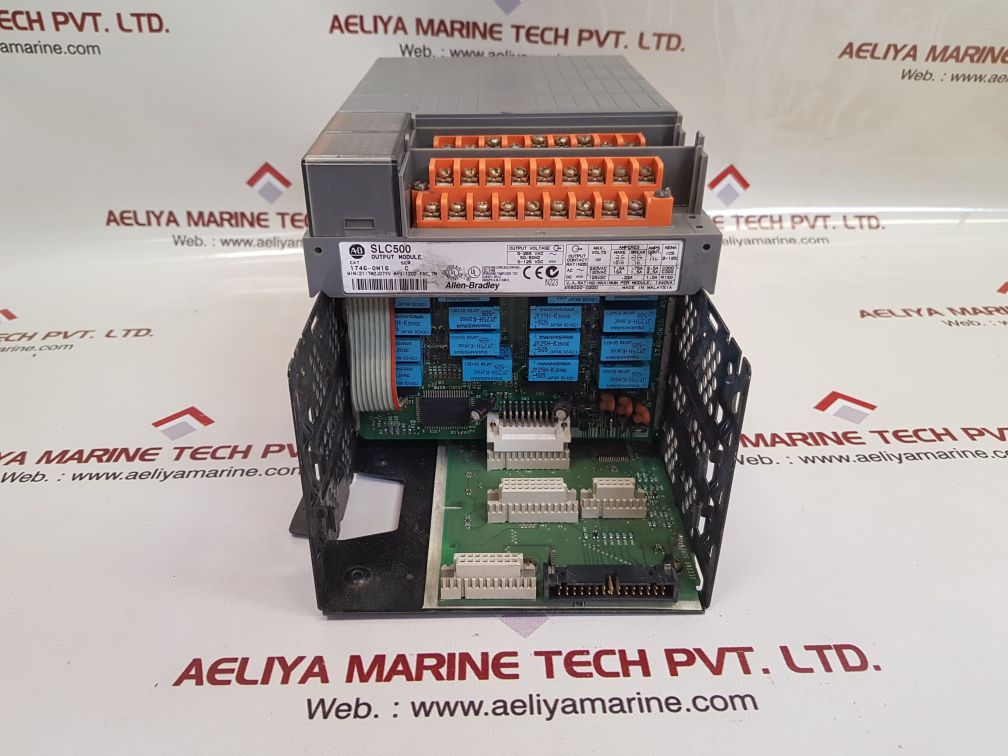 Allen-bradley slc500 1746-ow16 series c digital output relay module 7 slot rack