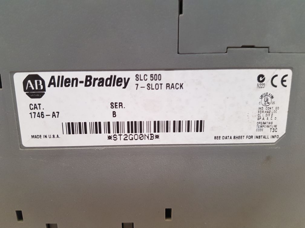 Allen-bradley slc500 1746-ow16 series c digital output relay module 7 slot rack