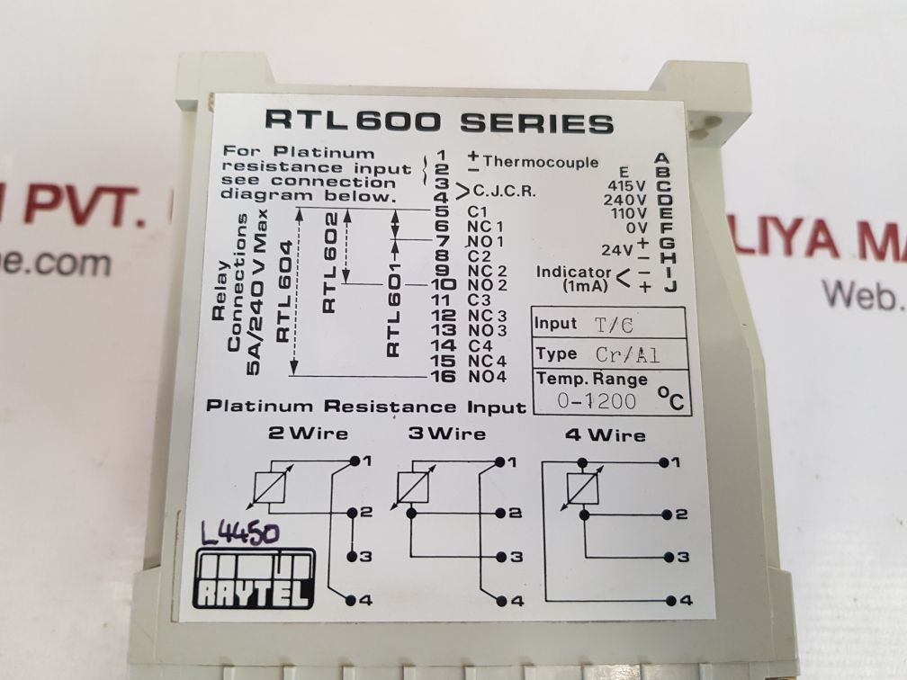 Raytel rtl601 temperature controller plc temp module cr/a1  