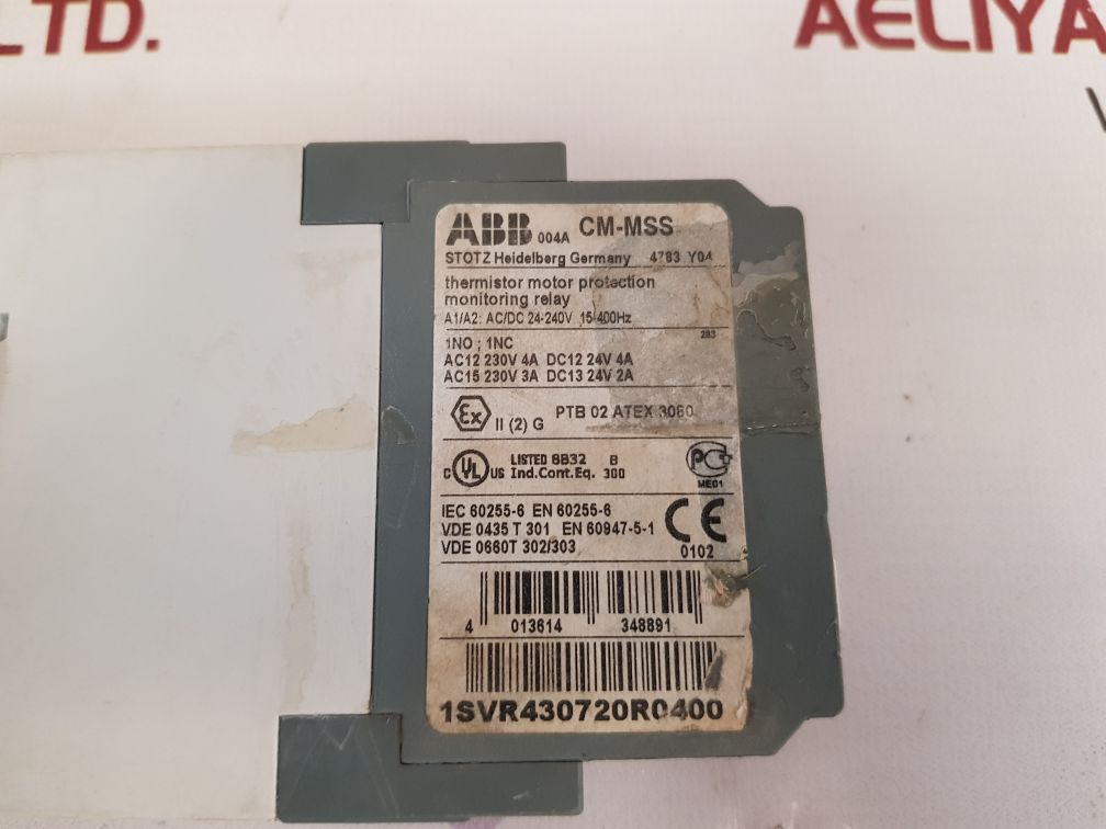 Abb cm-mss thermistor motor protection 1svr430720r0400 Used