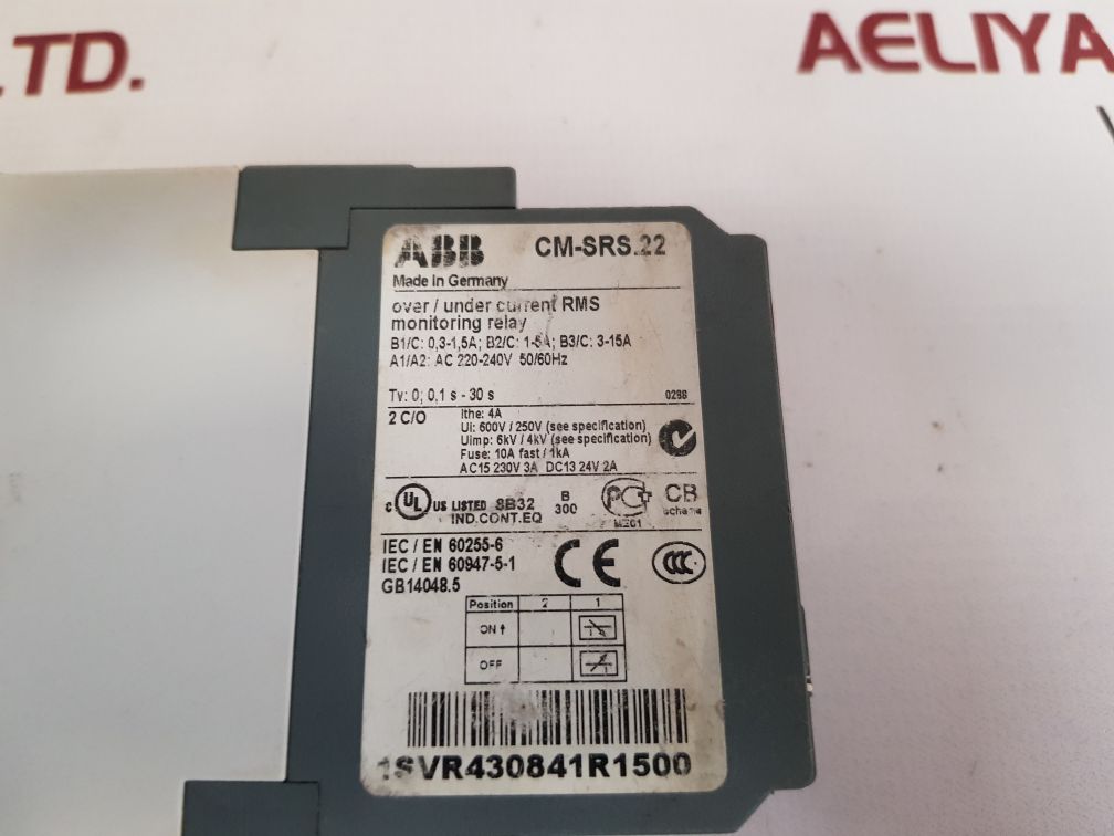 Abb cm-srs.22 current monitoring relay 1svr430841r1500