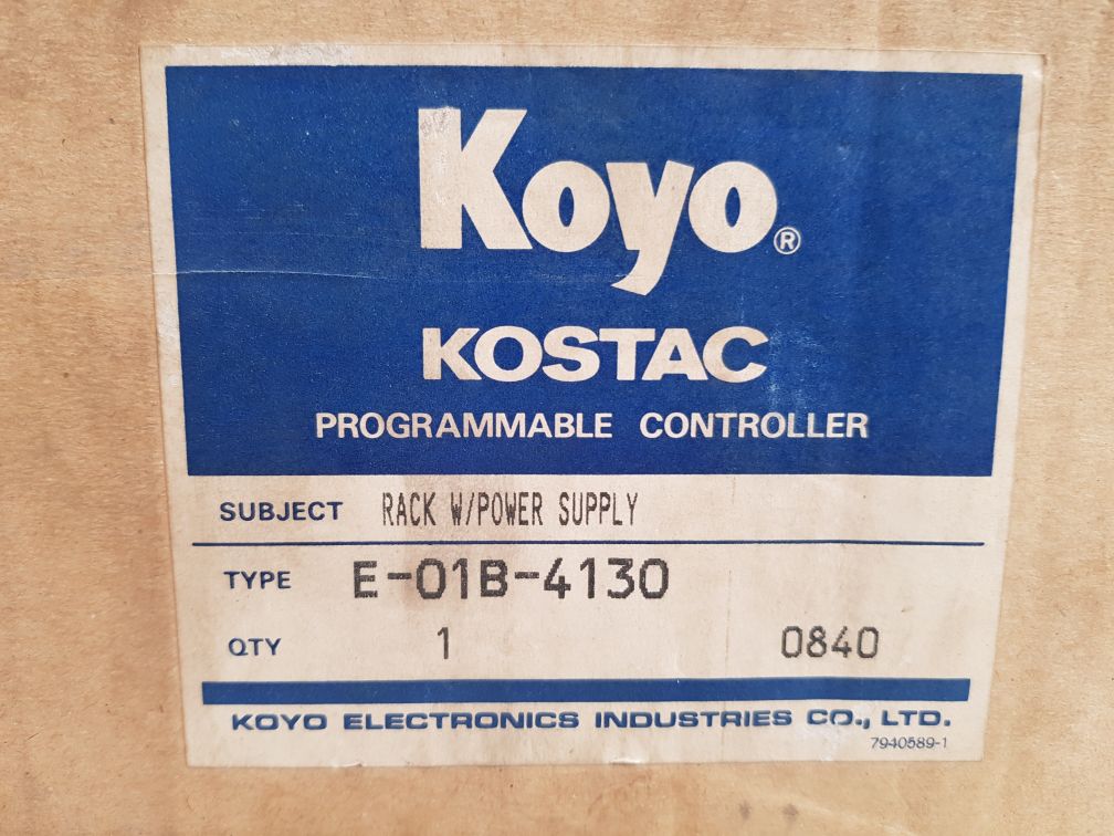 Koyo kostac e-01b-4130 programmable controller rack 