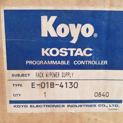 Koyo kostac e-01b-4130 programmable controller rack 