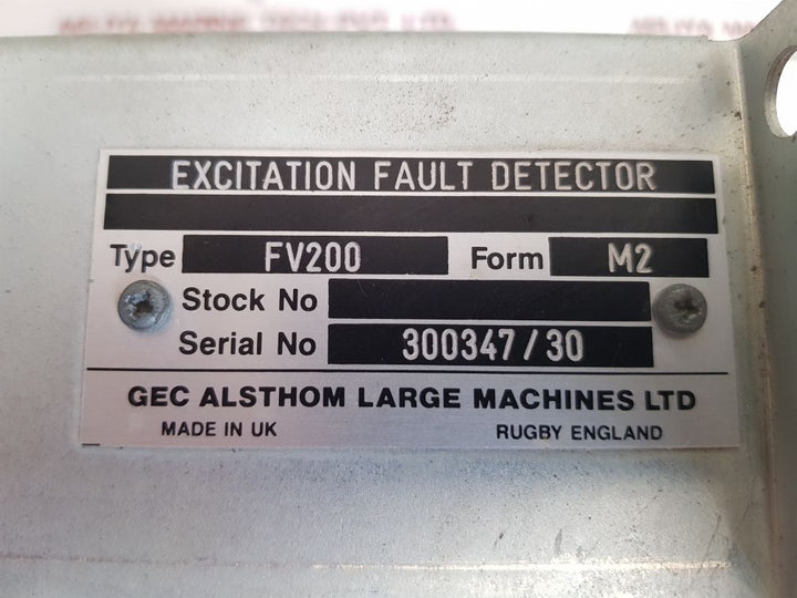 Gec alsthom fv200-m2 excitation fault detector