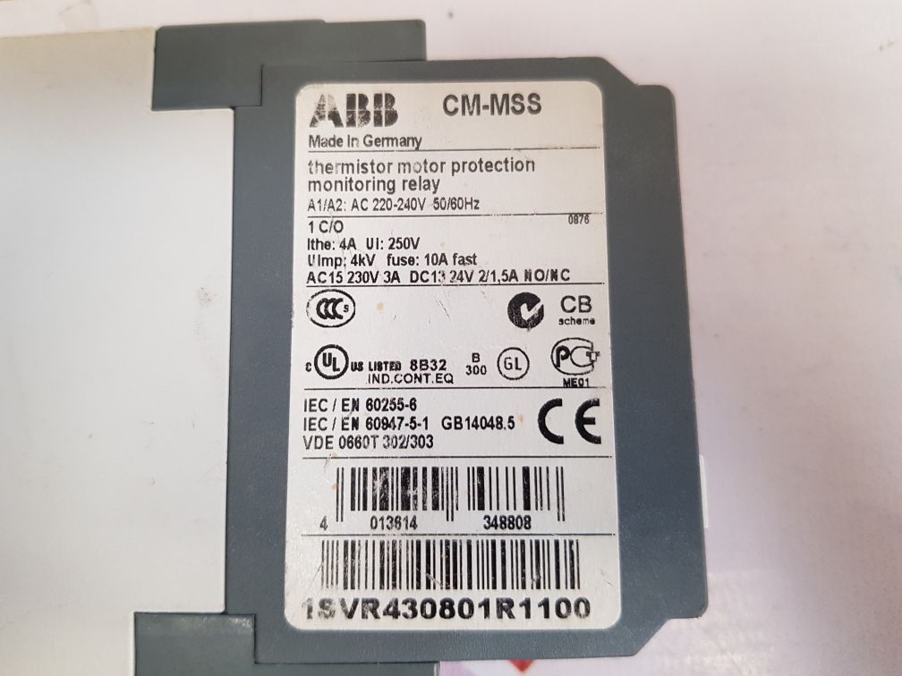 Abb cm-mss thermistor motor protection monitoring relay 1svr430801r1100 New