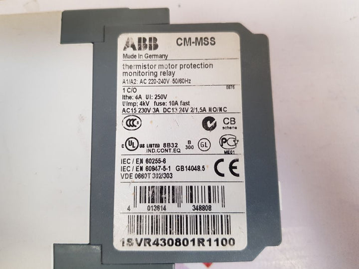 Abb cm-mss thermistor motor protection monitoring relay 1svr430801r1100 New