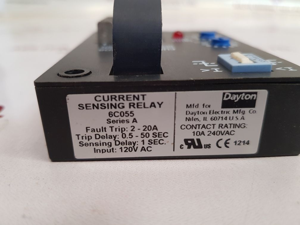 Dayton 6c055 current sensing relay