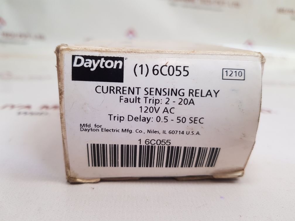 Dayton 6c055 current sensing relay