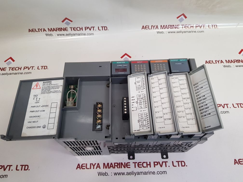 Allen-bradley 1746-p2,1747-asb,1746-ia16,1746-ow16,1746-nio4v module rack 
