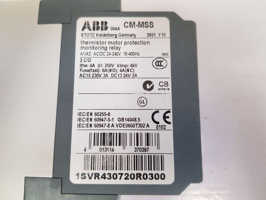Abb cm-mss thermistor motor protection 1svr430720r0300