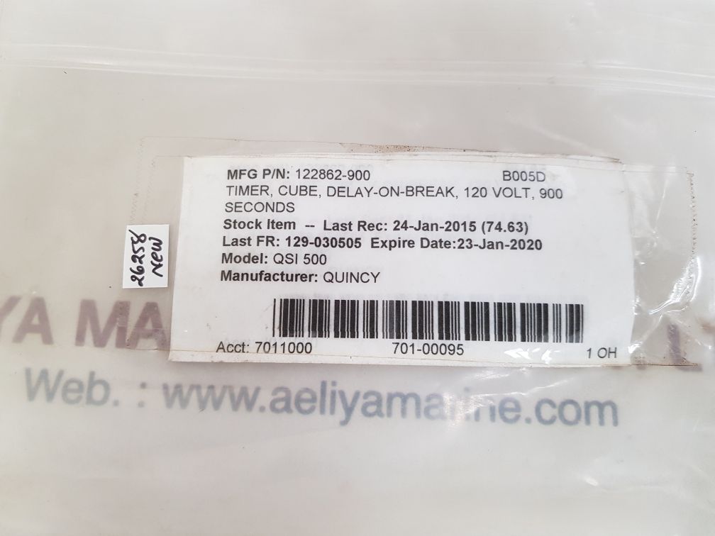 Quincy krdb422 solid state timer 10-1000 sec

