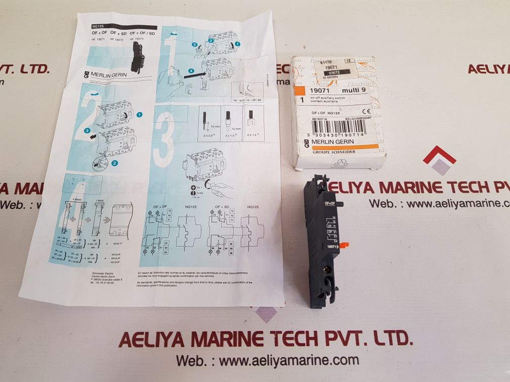 Merlin gerin of+of 19071 on-off auxiliary switch